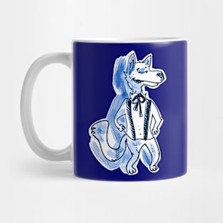 handsome funny wolf cartoon Mug